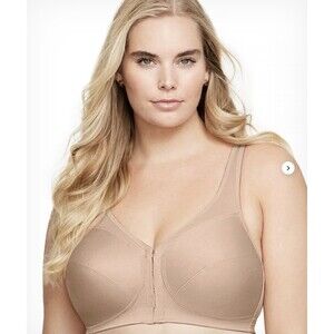 Glamorise MagicLift Front-Close Posture Back Bra - Nude - Size 44G (US) - EUC
